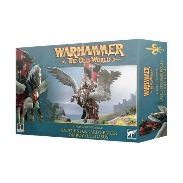 Warhammer: The Old World: Bretonnia Battle Standard Bearer on Royal Pegasus