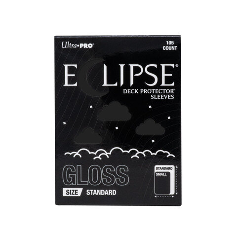 Ultra PRO &ndash; ECLIPSE&reg; Gloss Standard DECK PROTECTOR&reg; Sleeves: Jet Black - 105ct