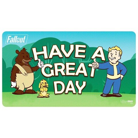 Ultra PRO &ndash; Fallout - Vault Boy - Have a Great Day Playmat for Tabletop Gaming