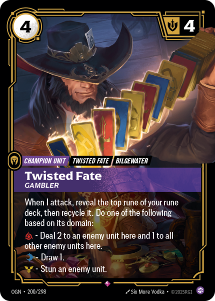 Twisted Fate, Gambler OGN-200/298
