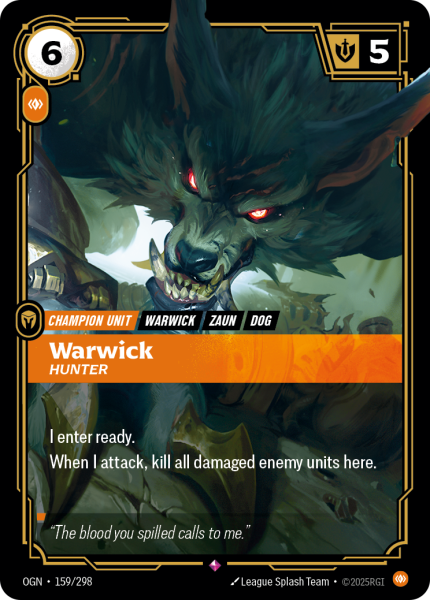 Warwick, Hunter OGN-159/298