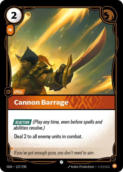 Cannon Barrage OGN-127/298