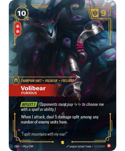 Volibear, Furious OGN-041a/298
