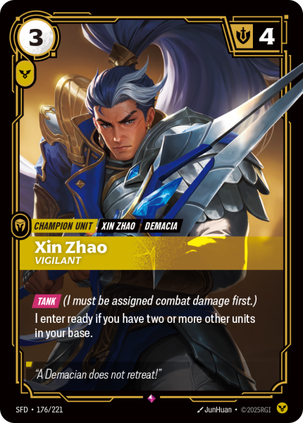 Xin Zhao, Vigilant SFD-176/221
