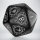 D20 Level Counter Black & white Die