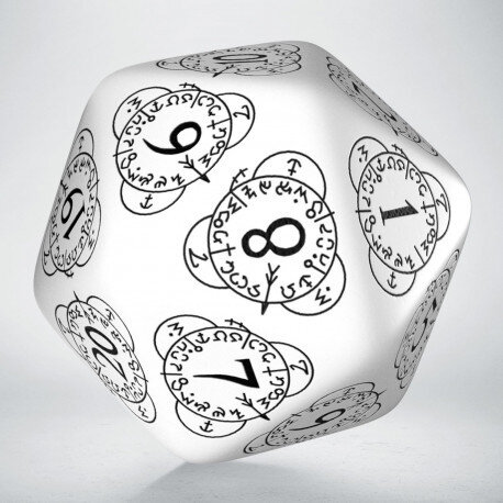 D20 Level Counter White & black Die