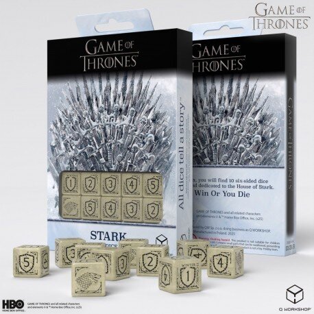 Game of Thrones. Stark 10xD6 Dice Set.