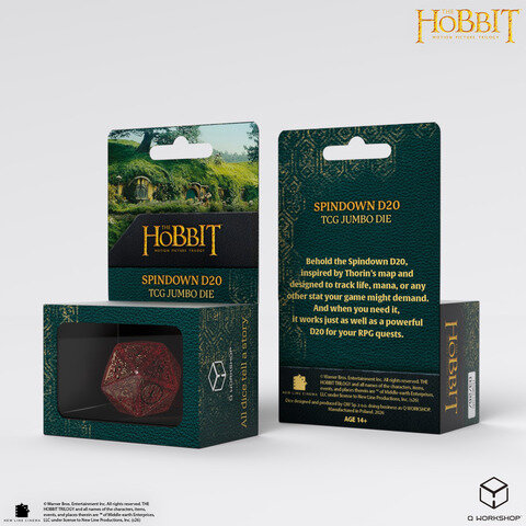 The Hobbit Spindown D20 - Ember TCG Jumbo Die