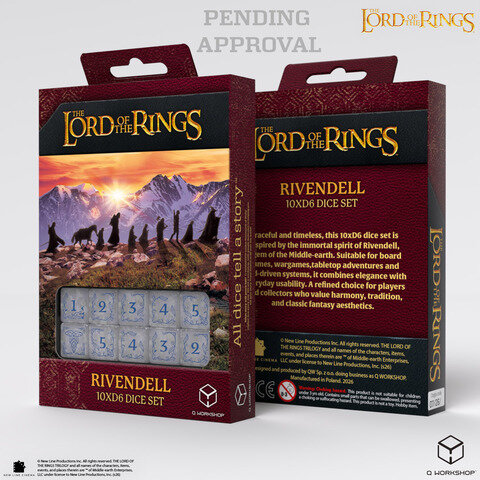 The Lord of the Rings: Rivendell 10xD6 Dice Set - Stone